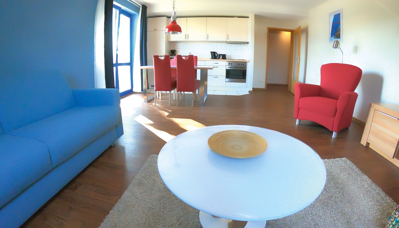 Eines der Captain’s Apartments für bis zu 6 Personen, © KUHNLE-TOURS Eines der Captain’s Apartments für bis zu 6 Personen, © KUHNLE-TOURS