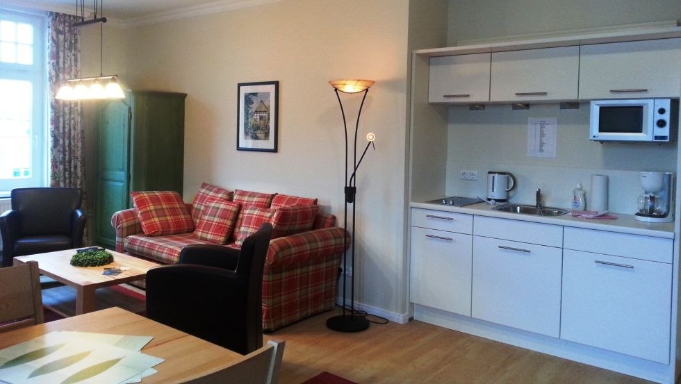 Wohn- und Essbereich im Apparthotel Hubertusburg, © Hubertusburg Kühlungsborn Wohn- und Essbereich im Apparthotel Hubertusburg, © Hubertusburg Kühlungsborn