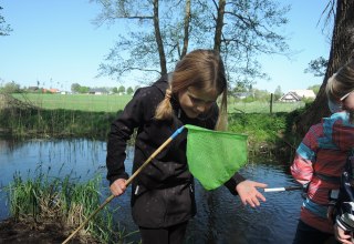 Keschern am Wasser // © Biosphärenreservatsamt Schaalsee-Elbe Keschern am Wasser // © Biosphärenreservatsamt Schaalsee-Elbe