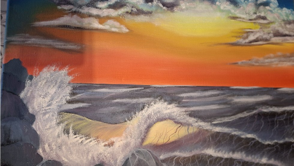 Wellenrausch, &copy; Waltraud B&uuml;ttner