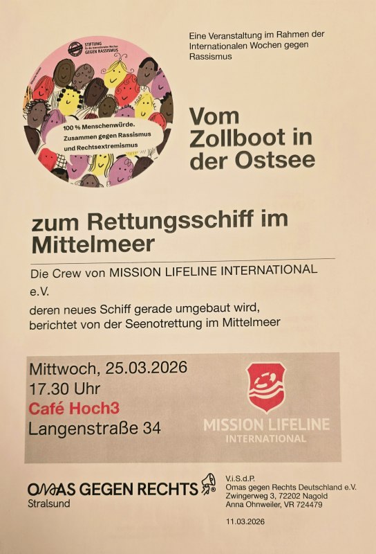 Veranstaltungsflyer // &copy; OMAS GEGEN RECHTS Stralsund