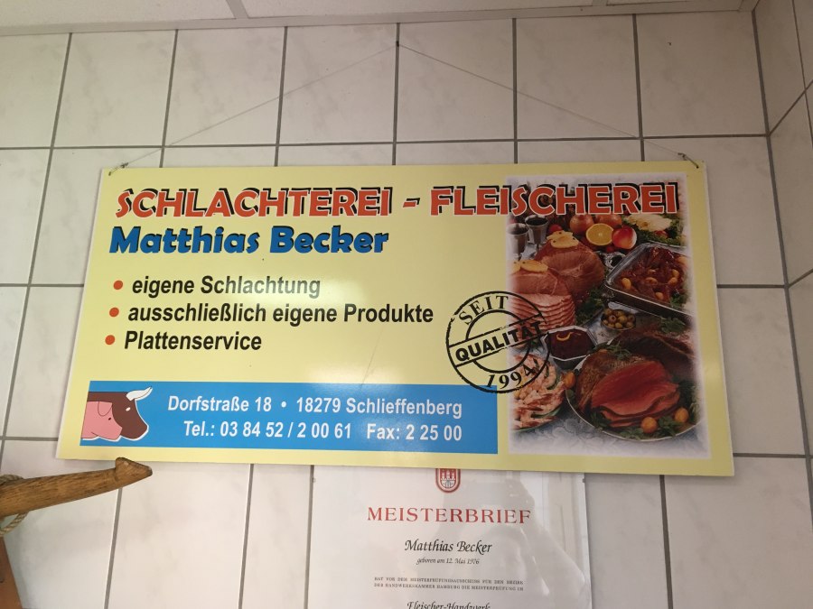 Schlachterei, Fleischerei und Plattenservice, © MPL