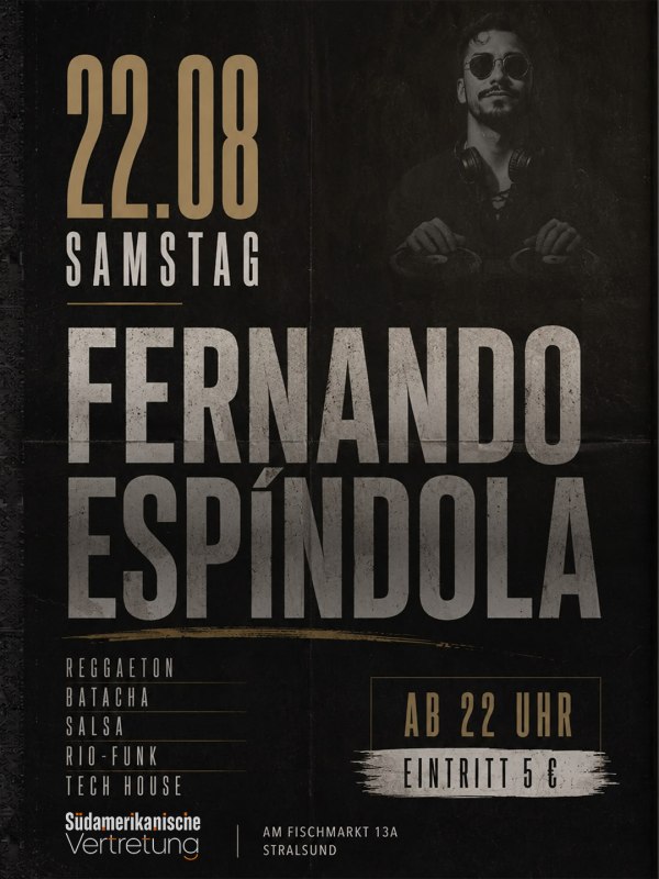 DJ FERNANDO ESP&Iacute;NDOLA // &copy; S&uuml;damerikanische Vertretung Caf&eacute; Bar