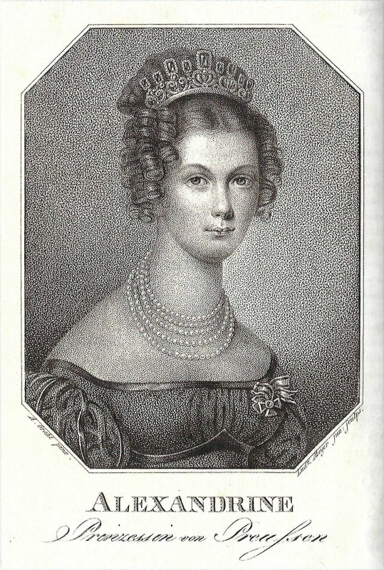Lithografie der jungen Prinzessin Alexandrine // &copy; LAMV, 13.1-3, XXII. Gen. Mecklenburg-Schwerin, Alexandrine Nr. 7