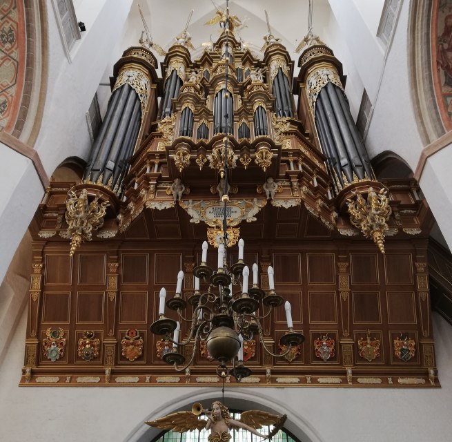Friedrich Stellwagen-Orgel (1659) in der St. Marienkirche Stralsund // &copy; Ev. KG St. Marien Stralsund