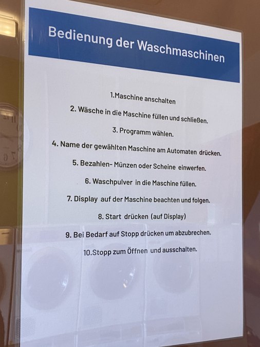 Bedienungsanleitung SB Waschsalon, © Kur-und Tourismus GmbH Göhren-Lebbin