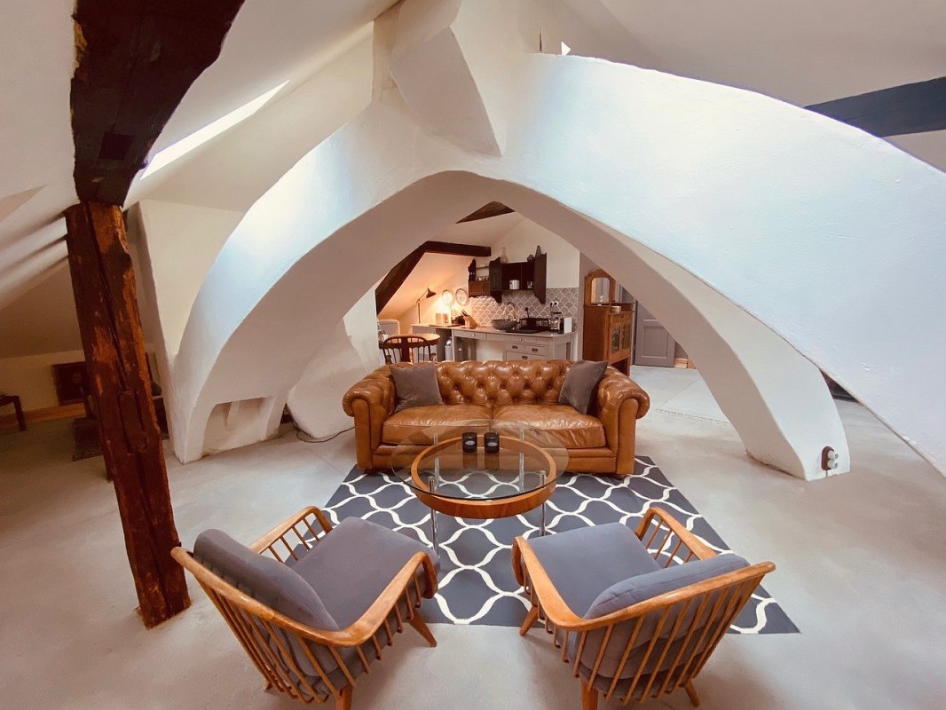 Beeindruckende Architektur im Appartement Delphi // &copy; Gutshaus Klein Kussewitz