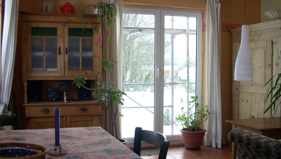 Hof Silberweide: Ferienappartement mit Terrasse und Blick auf die Pferdeweiden // © Hof Silberweide/ Alrun Romanus Hof Silberweide: Ferienappartement mit Terrasse und Blick auf die Pferdeweiden // © Hof Silberweide/ Alrun Romanus