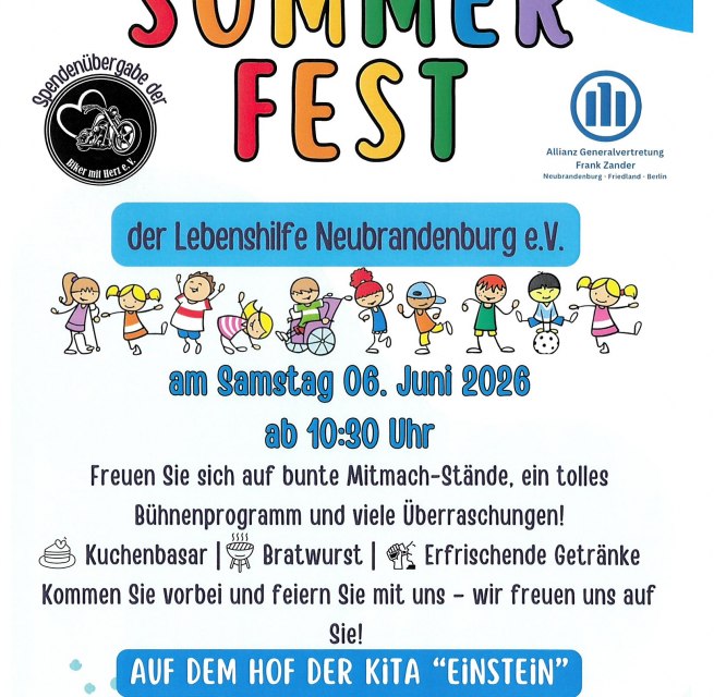 Sommerfest LH 2026 // © Lebenshilfe Neubrandenburg e.V. Sommerfest LH 2026 // © Lebenshilfe Neubrandenburg e.V.