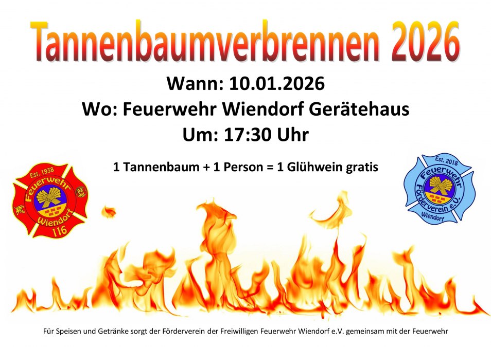 Tannbaumfeuer 2026_Wiendorf, © FFW Wiendorf Tannbaumfeuer 2026_Wiendorf, © FFW Wiendorf