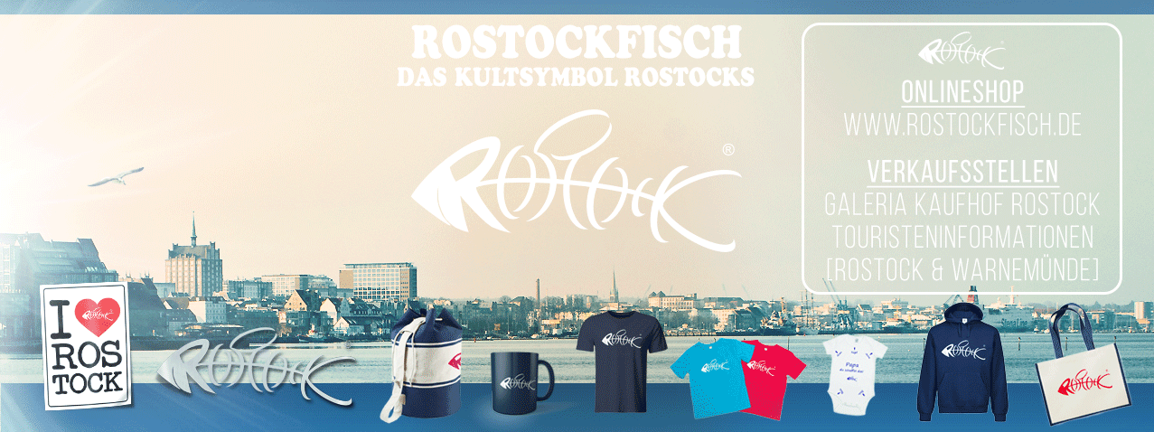 Der Rostockfisch... ?? ...f&auml;llt auf, ist einpr&auml;gsam und witzig &ndash; so hat er im Sturm die Herzen der Rostocker und aller die Rostock lieben erobert. // &copy; www.rostockfisch.de