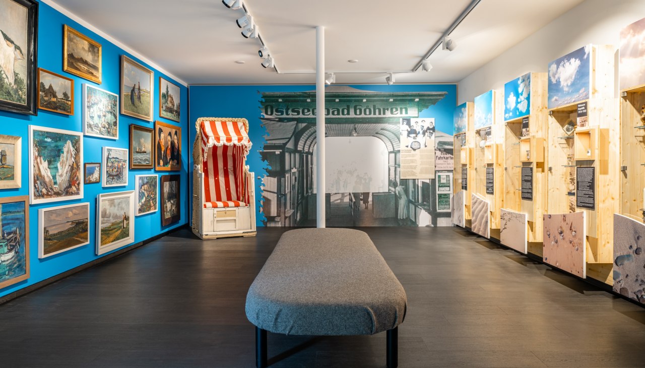 Museum voor lokale geschiedenis Mönchgut in Göhren op Rügen en de tentoonstelling, © TMV/Gross Museum voor lokale geschiedenis Mönchgut in Göhren op Rügen en de tentoonstelling, © TMV/Gross