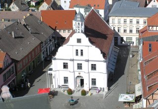 Wolgaster Rathaus von oben, &copy; Baltzer