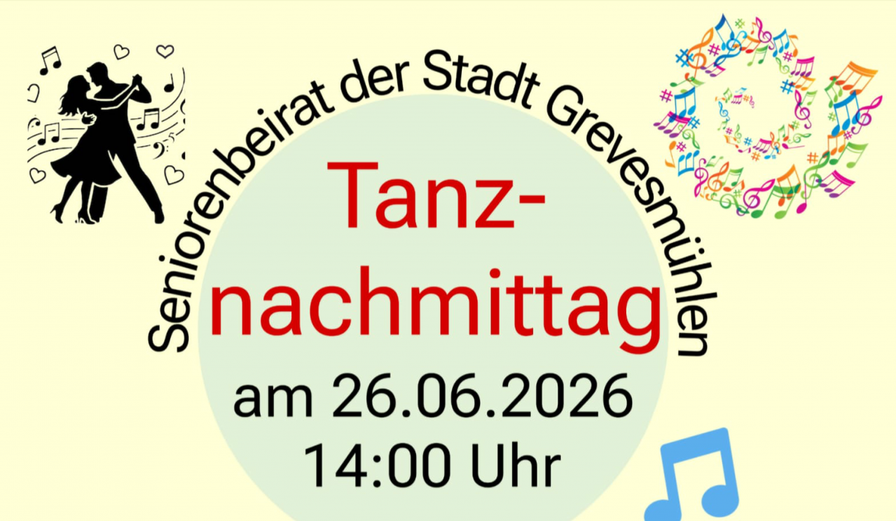 Plakat Tanznachmittag Seniorenbeirat // © Seniorenbeirat Plakat Tanznachmittag Seniorenbeirat // © Seniorenbeirat