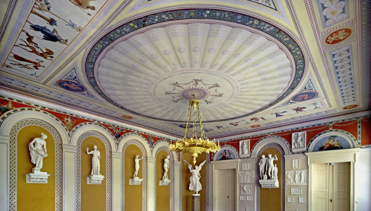 Blick in die Orangerie im Schlossgarten Neustrelitz, © SSGK MV / Achim Bötefür Blick in die Orangerie im Schlossgarten Neustrelitz, © SSGK MV / Achim Bötefür