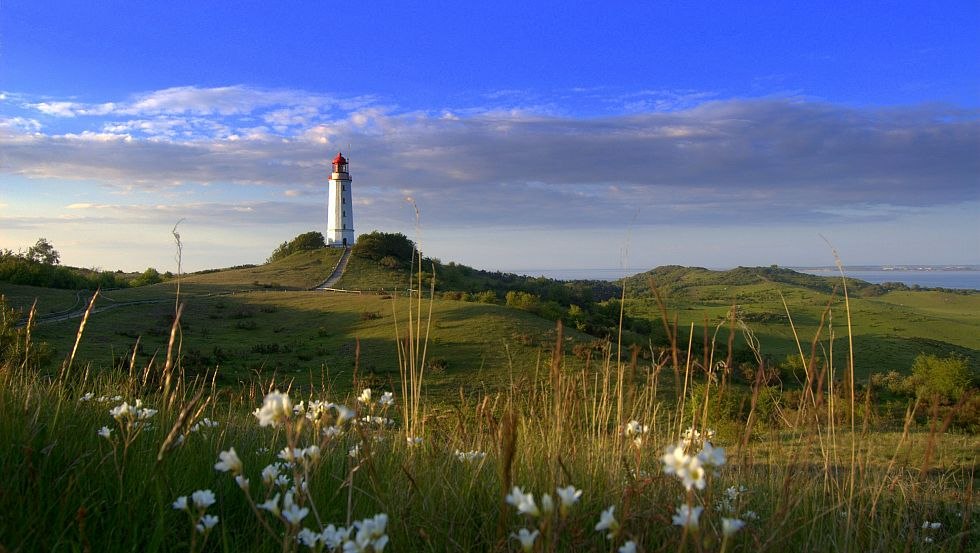 Das Wahrzeichen der Insel - Leuchtturm Dornbusch, © Robert Ott Das Wahrzeichen der Insel - Leuchtturm Dornbusch, © Robert Ott