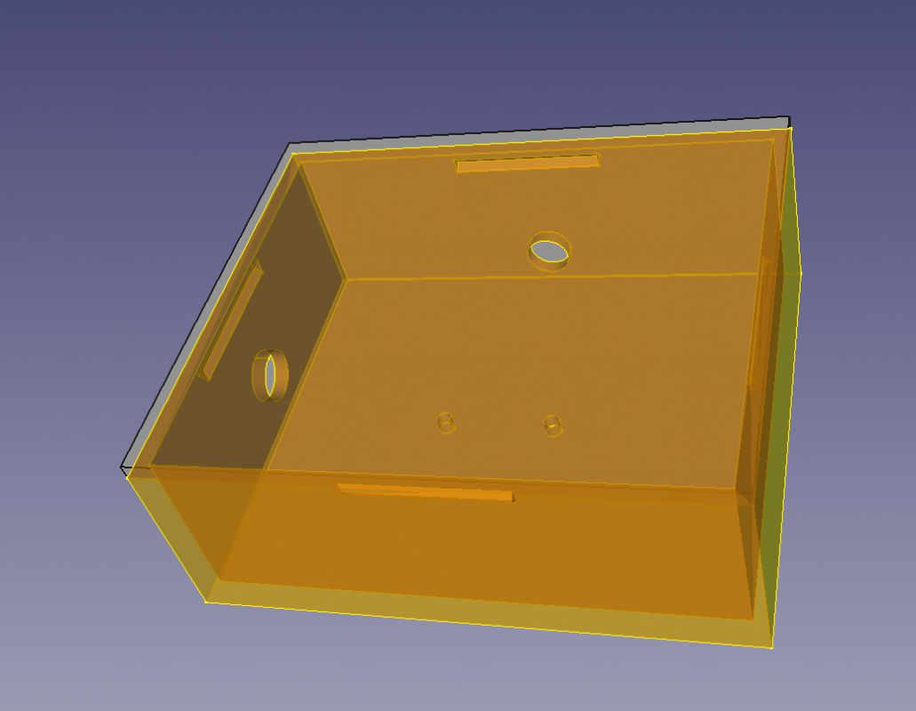 3D Ansicht einer Box in FreeCAD // &copy; Hacklabor.de