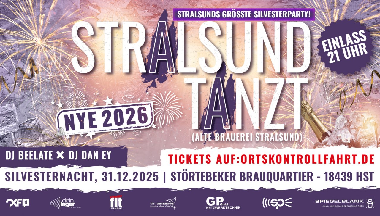 Stralsunds grösste Silvesternacht!, © Werbezentrum MV GmbH Stralsunds grösste Silvesternacht!, © Werbezentrum MV GmbH