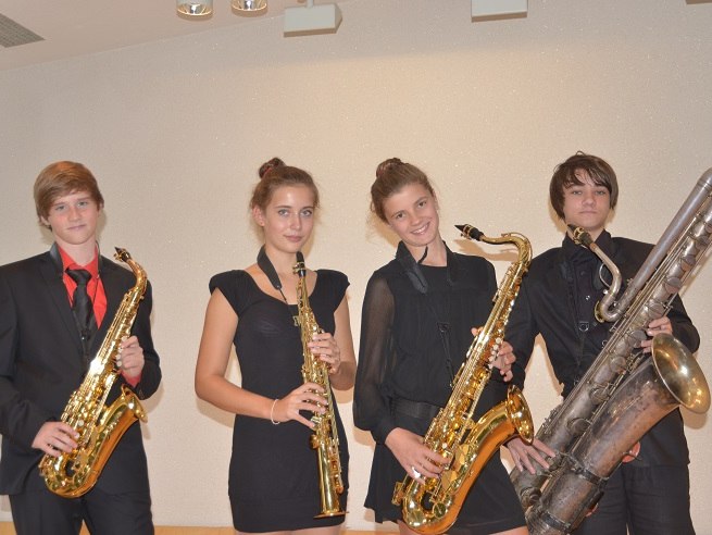 Auch das Quartett Sax4you freut sich auf den Auftritt beim Konzert "Atemberaubendes". // &copy; Kon.centus