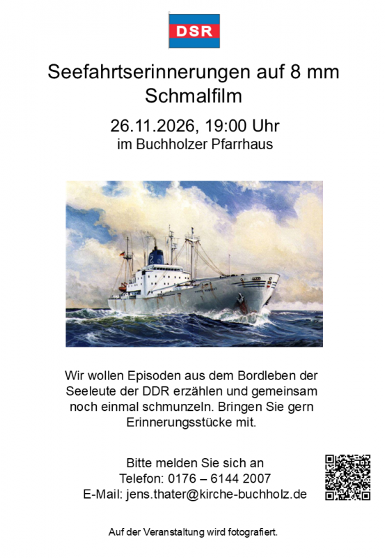 Uitnodiging voor het evenement // © Förderverein zur Erhaltung der Dorfkirche Buchholz e. V. Uitnodiging voor het evenement // © Förderverein zur Erhaltung der Dorfkirche Buchholz e. V.