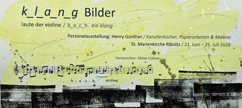 Personalausstellung, Lesung, Konzert // &copy; Henry G&uuml;nther / BuchkunstBalance