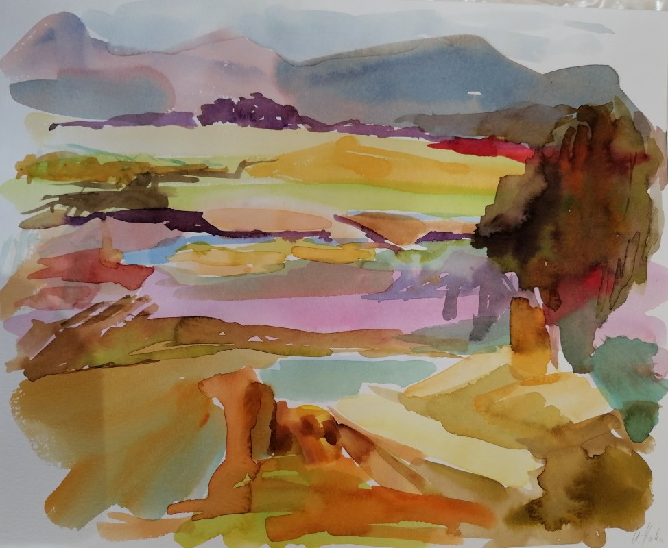 Aquarell, 2025, 24 x 32 cm // &copy; Anette Riesinger