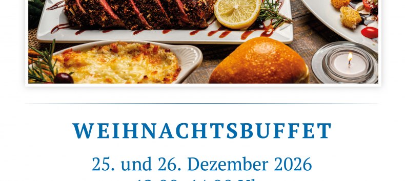 Festlich gedeckter Tisch mit traditionellen Weihnachtsgerichten, Salaten und süßen Leckereien, ansprechend arrangiert. // © spreepiraten® Festlich gedeckter Tisch mit traditionellen Weihnachtsgerichten, Salaten und süßen Leckereien, ansprechend arrangiert. // © spreepiraten®