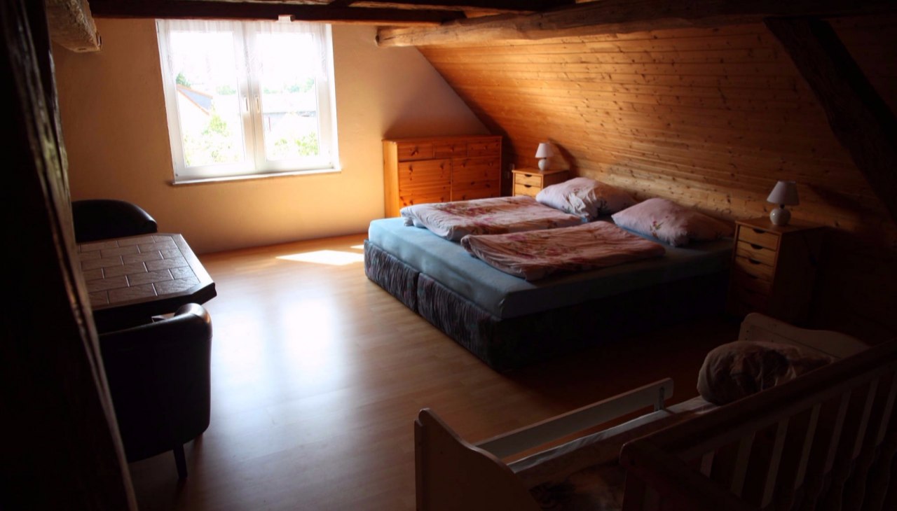 Das Schlafzimmer auf der Galerie, © Mario Bünger Das Schlafzimmer auf der Galerie, © Mario Bünger