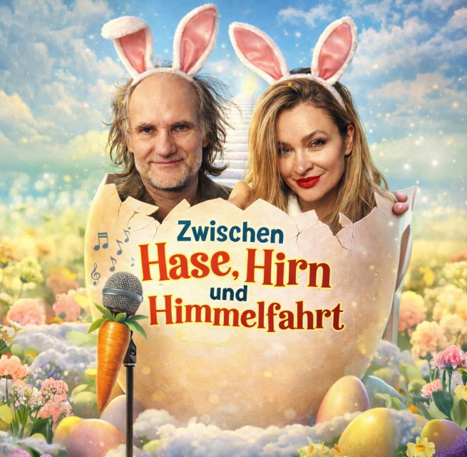 Bella Liere und Lutz Andres (Kabarett Obelisk Potsdam) &raquo;Zwischen Hase, Hirn und Himmelfahrt&laquo; // &copy; KI generiert