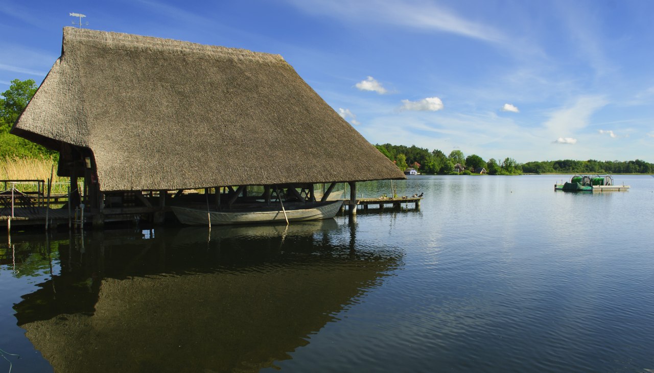 Fischerhüden im historischen Fischereihof, © Frank Eilrich Fischerhüden im historischen Fischereihof, © Frank Eilrich