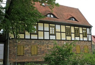 R&uuml;ckansicht des Museums (Fachwerkhaus) // &copy; Sabrina Wittkopf-Schade