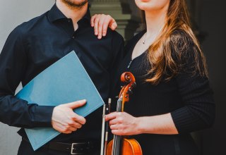 Roman Hinz (Klavier) und Anna Lang (Violine) // © Friederike Schwarz Roman Hinz (Klavier) und Anna Lang (Violine) // © Friederike Schwarz
