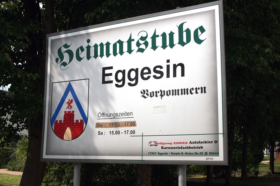 Hinweisschild zur Heimatstube // © Sabrina Wittkopf-Schade Hinweisschild zur Heimatstube // © Sabrina Wittkopf-Schade