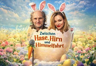 Bella Liere und Lutz Andres (Kabarett Obelisk Potsdam) &raquo;Zwischen Hase, Hirn und Himmelfahrt&laquo; // &copy; KI generiert