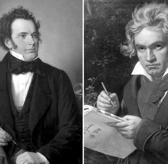 Franz Schubert, Ludwig van Beethoven, © commons-wikimedia.org