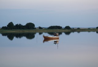 Idyllische Aussicht - fast das gesamte Ufer ist von Schilf umgeben, © Tourismuszentrale Rügen GmbH Idyllische Aussicht - fast das gesamte Ufer ist von Schilf umgeben, © Tourismuszentrale Rügen GmbH