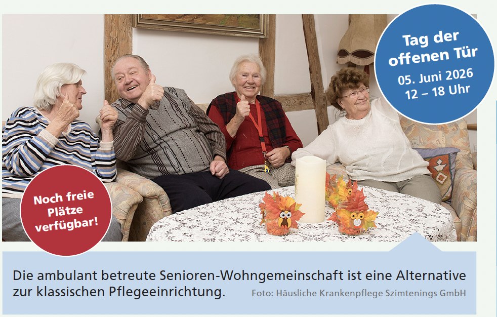 Tag der offenen T&uuml;r: Pflege-Wohngemeinschaft // &copy; H&auml;usliche Krankenpflege Szimtenings GmbH