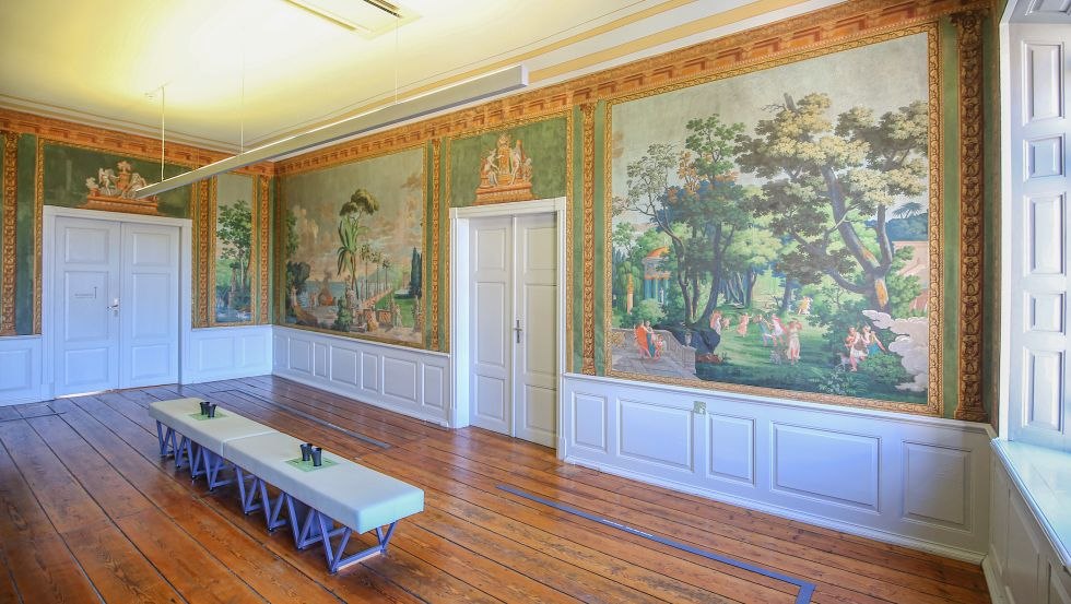Tapetensaal Welt-Erbe-Haus Wismar, © TMV, Danny Gohlke Tapetensaal Welt-Erbe-Haus Wismar, © TMV, Danny Gohlke