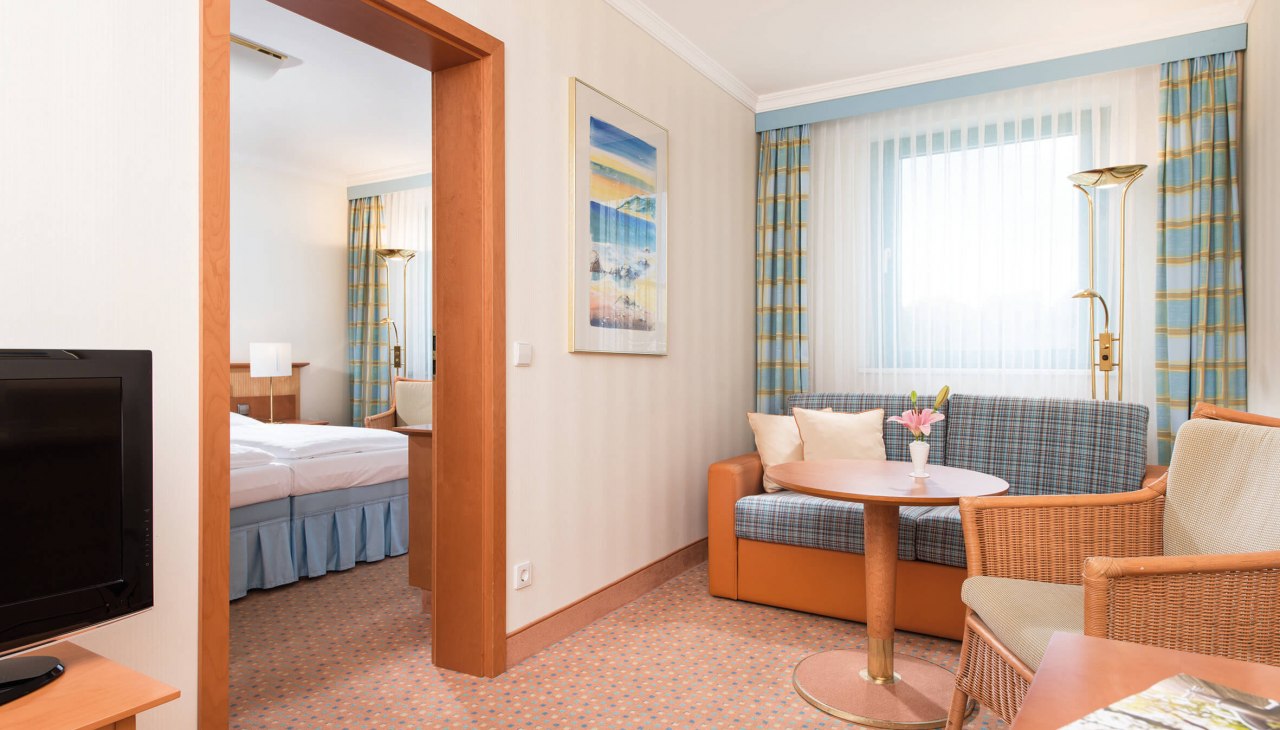 Einblick in eine Junior Suite im Hotel Bernstein Prerow, © VELA Prerow GmbH Einblick in eine Junior Suite im Hotel Bernstein Prerow, © VELA Prerow GmbH