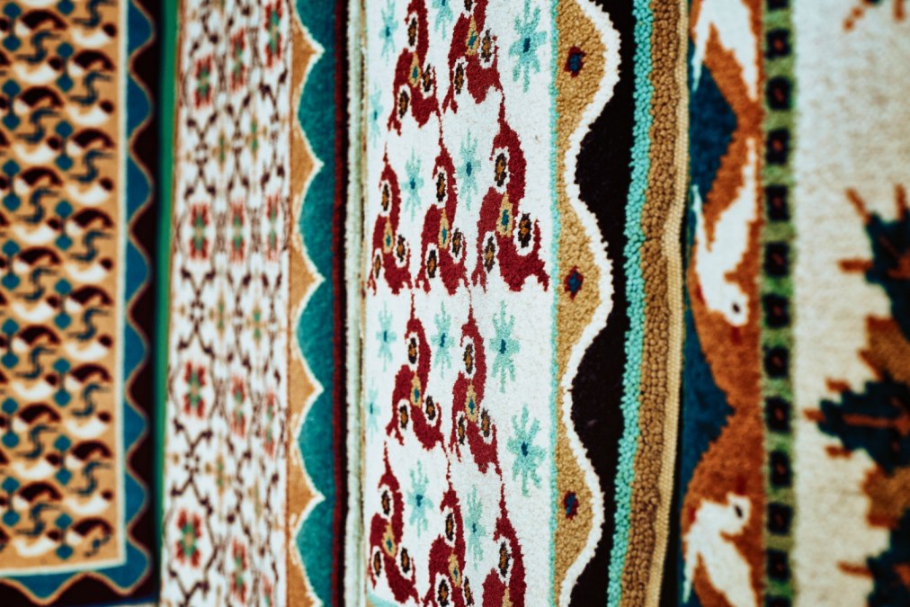 Freester Fischerteppiche im Heimatmuseum Freest, &copy; TMV@pocha.de