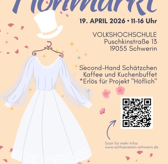 Flyer Charity Flohmarkt // &copy; Freunde des Schweriner Schlosses e.V