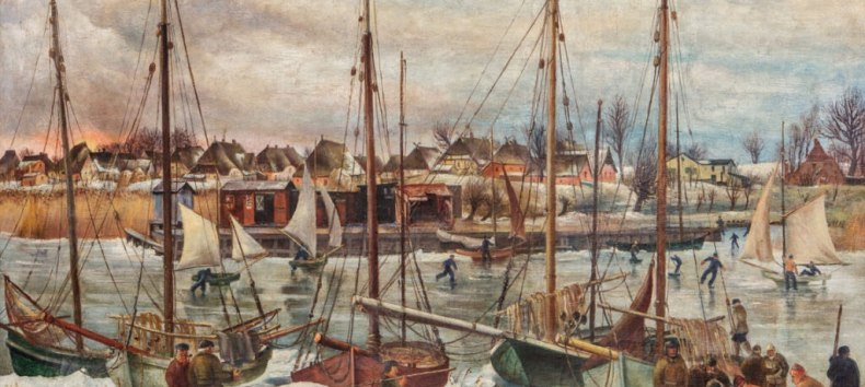 &Ouml;l auf Leinwand, 76,8 x 116 cm, Leihgabe Dres. Ute und Ulf Kringel, &copy; Kunstmuseum Ahrenshoop