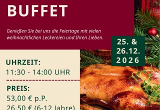 Weihnachtsente mit Äpfeln auf einer Platte // © Golfpark Strelasund Weihnachtsente mit Äpfeln auf einer Platte // © Golfpark Strelasund