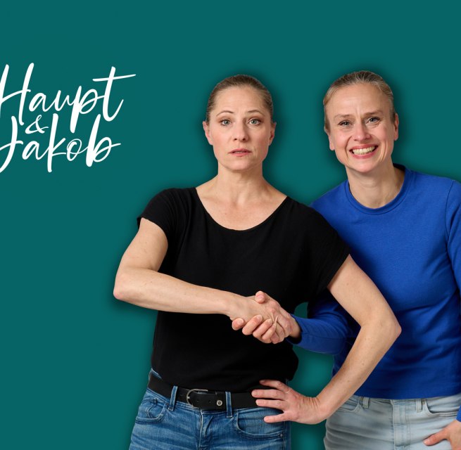 Haupt & Jakob in: »Ich verstehe was, was du nicht sagst« // © KOMM | Haupt & Jakob (bereitgestellt) Haupt & Jakob in: »Ich verstehe was, was du nicht sagst« // © KOMM | Haupt & Jakob (bereitgestellt)
