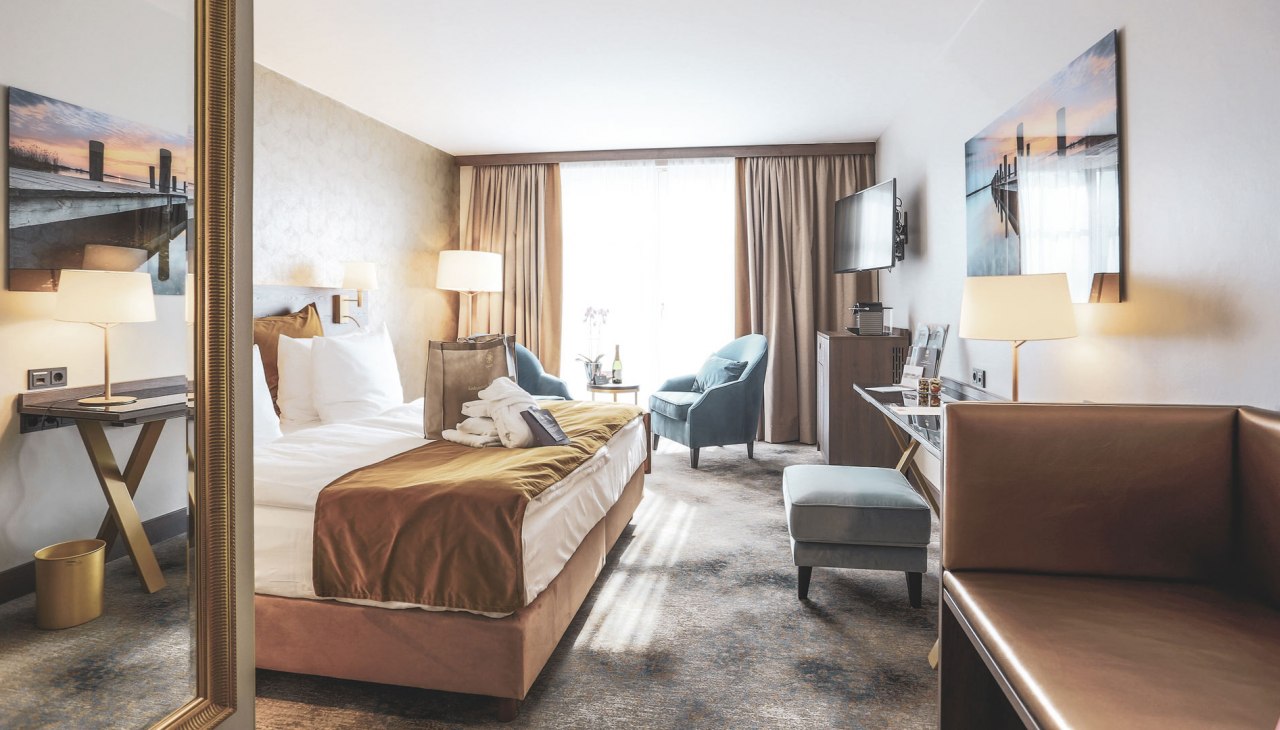 Deluxe Zimmer - Schloss Fleesensee, © Schloss Fleesensee Deluxe Zimmer - Schloss Fleesensee, © Schloss Fleesensee