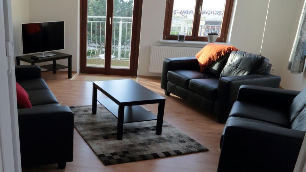Sitzbereich Wohnung 5 (D&uuml;ne) // &copy; Birgit Voigt