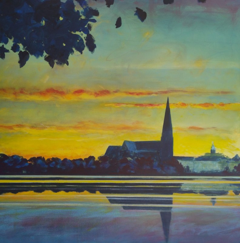 Kai Hoge-Dom zu Schwerin, Acryl auf Leinwand, 80x80 cm. // &copy; Kai Hoge