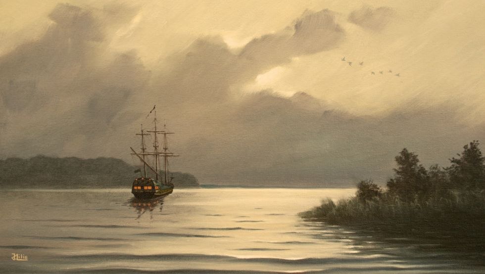 Landschaftsmalerei, vor Anker, © Joachim Lilie Landschaftsmalerei, vor Anker, © Joachim Lilie