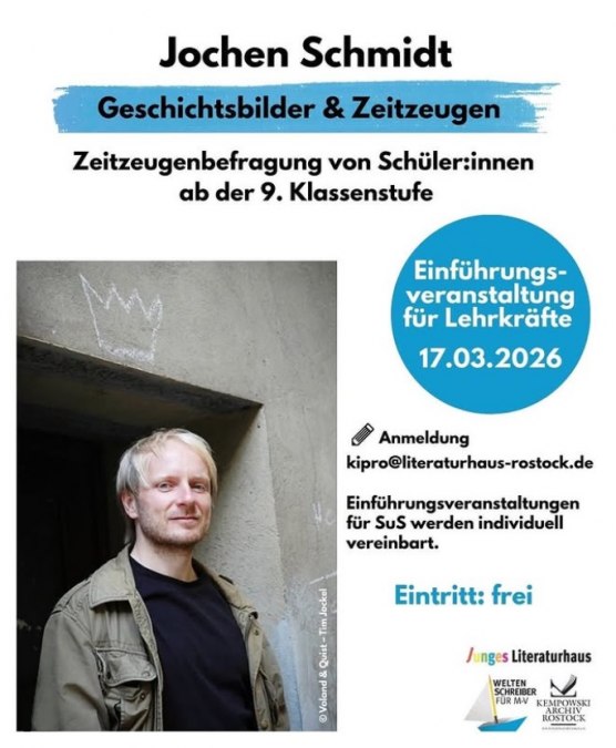 Infos zur Einf&uuml;hrungsveranstaltung, &copy; Literaturhaus Rostock