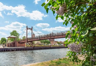 Fu&szlig;g&auml;ngerbr&uuml;cke in Anklam // &copy; MV-T/Tiemann